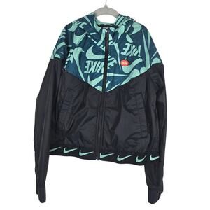 Nike Swoosh Unisex KIDS Hooded Full Zip Winter Snow Rain Jacket L